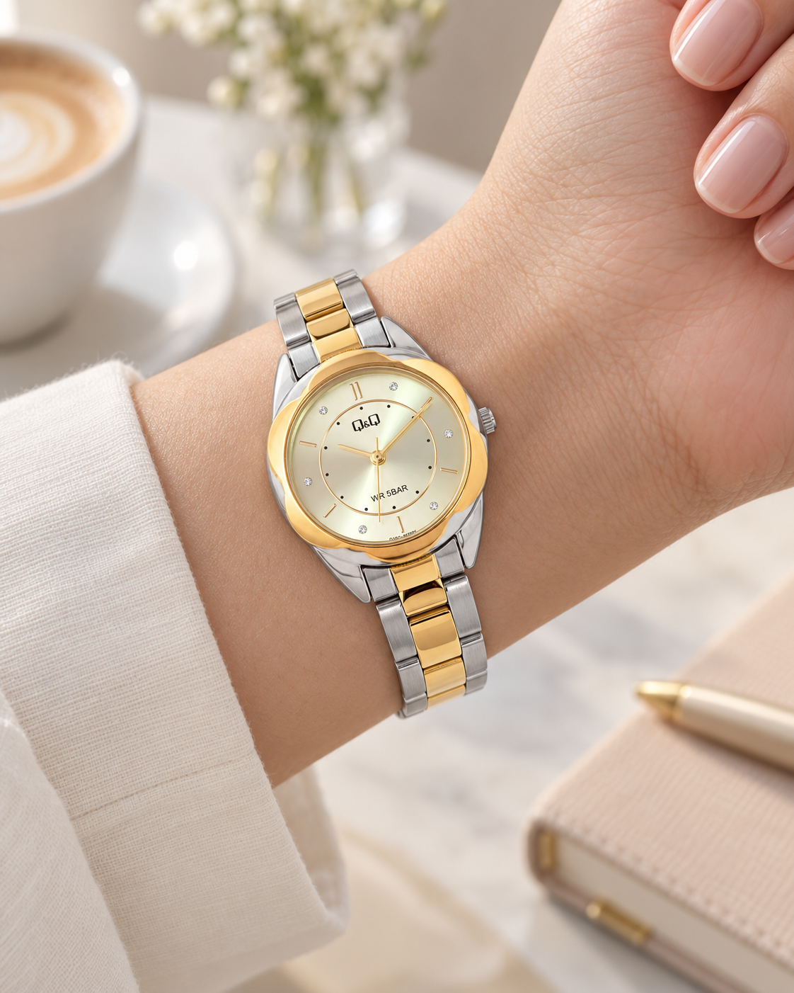Reloj Para Dama Q&Q Q19C-502PY!