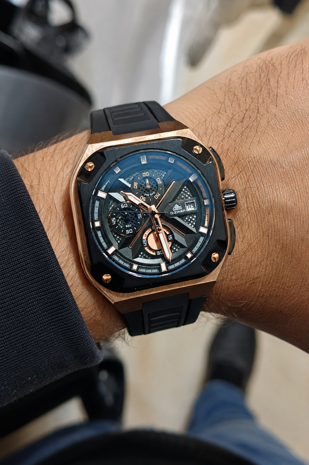 RELOJ D-ZINER CRONOGRAFO GOMA ⌚✅