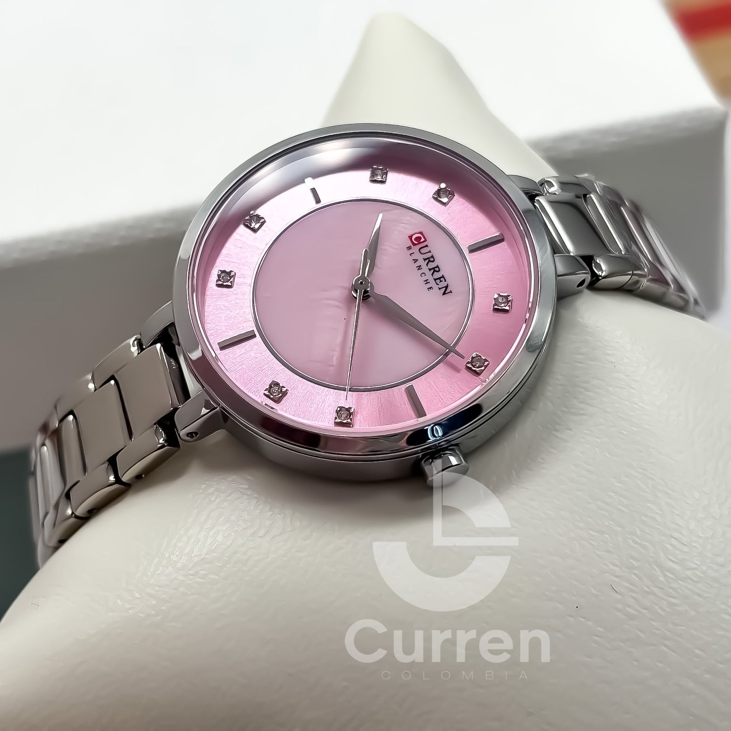 Reloj de Dama Curren 9051 + Esfero Curren+ Bolsa de Regalo