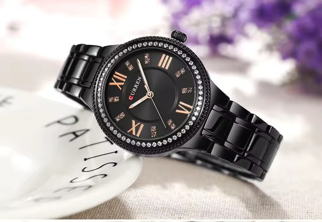 Reloj de Dama Curren 9004 + Esfero Curren+ Bolsa de Regalo