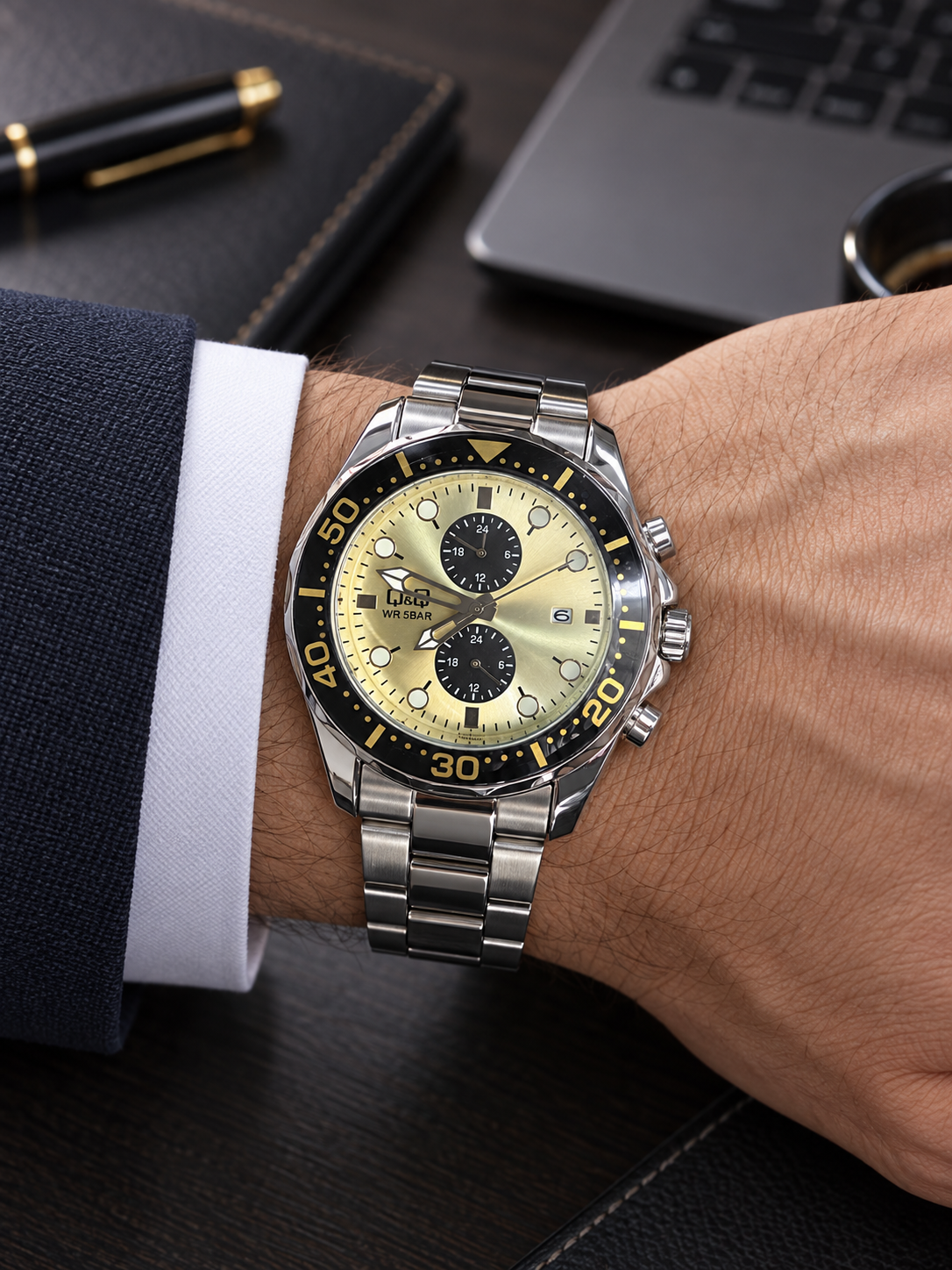 RELOJ Q&Q A43A-003PY CABALLERO