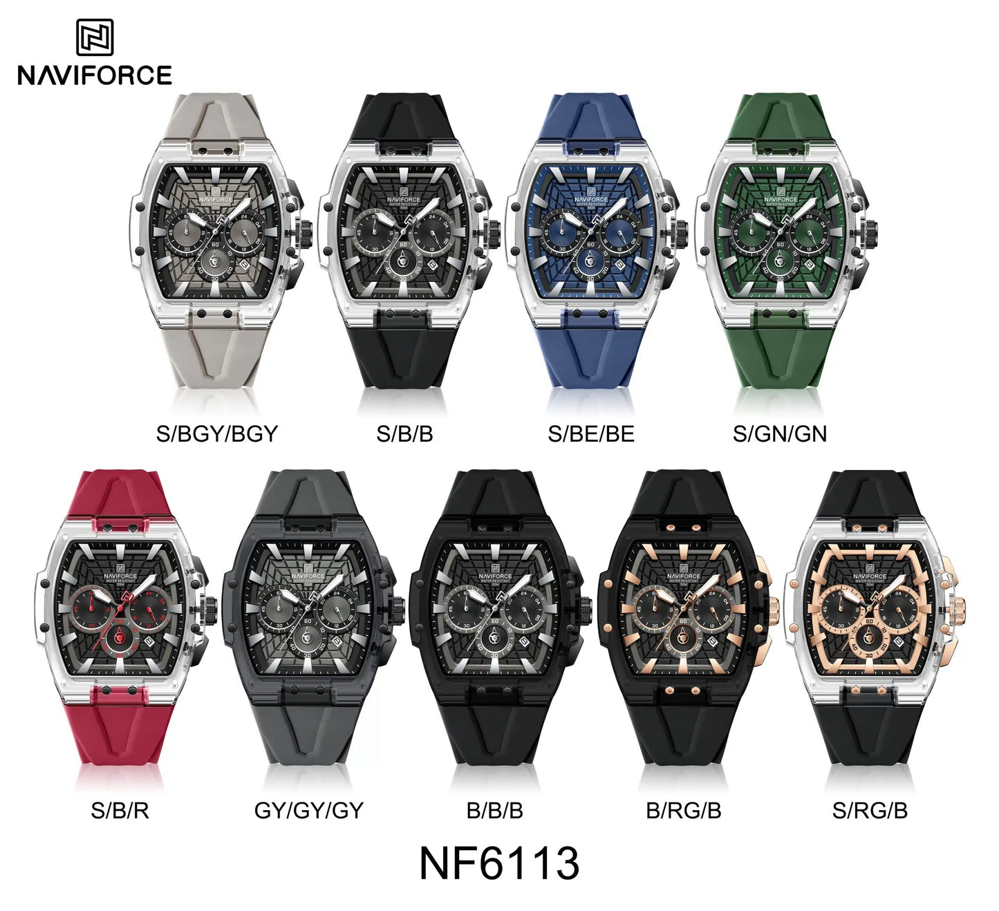 Reloj Naviforce de Caballero en goma 6113