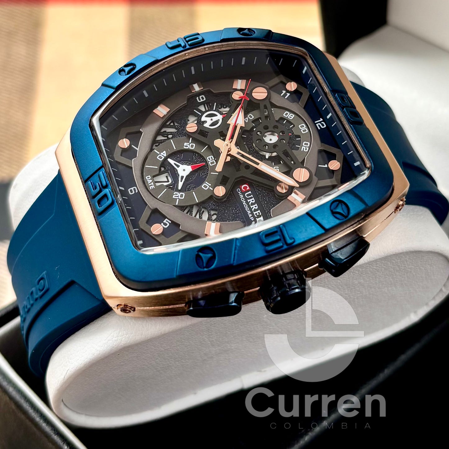 Reloj de Hombre Curren 8443 + Esfero Curren+ Bolsa de Regalo