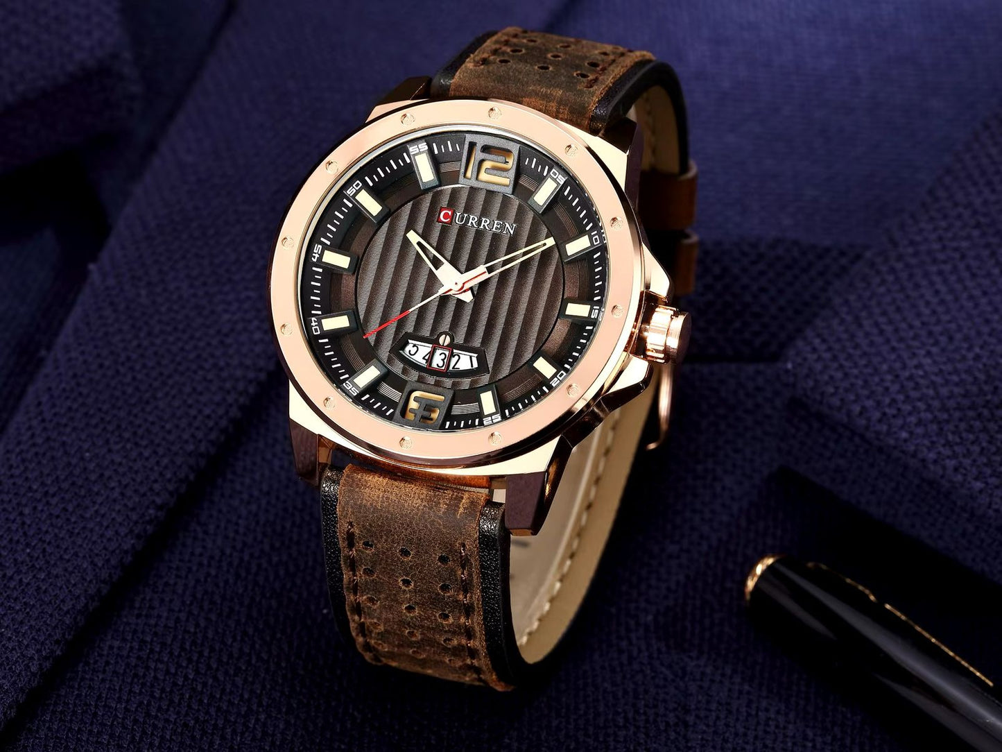 Reloj de Hombre Curren 8293 + Esfero Curren+ Bolsa de Regalo