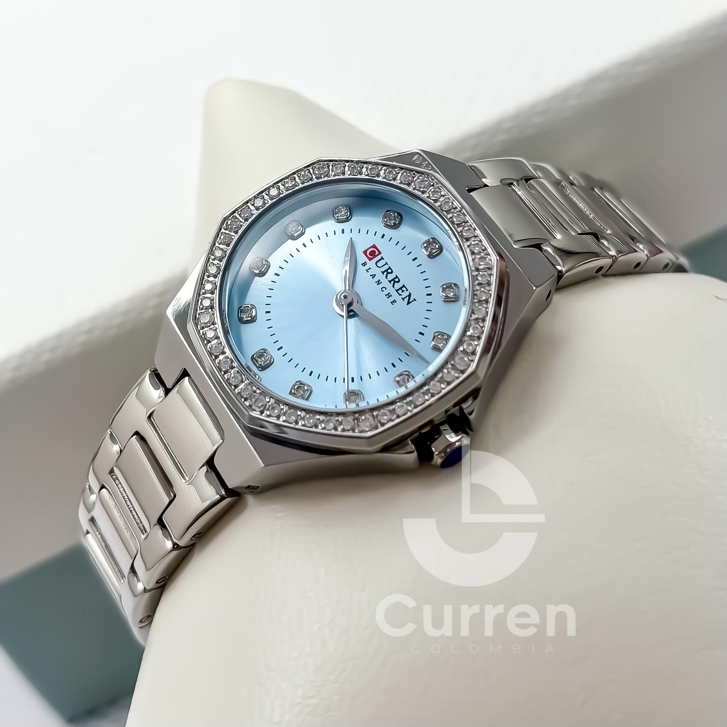 Reloj de Dama Curren 9100 + Esfero Curren+ Bolsa de Regalo