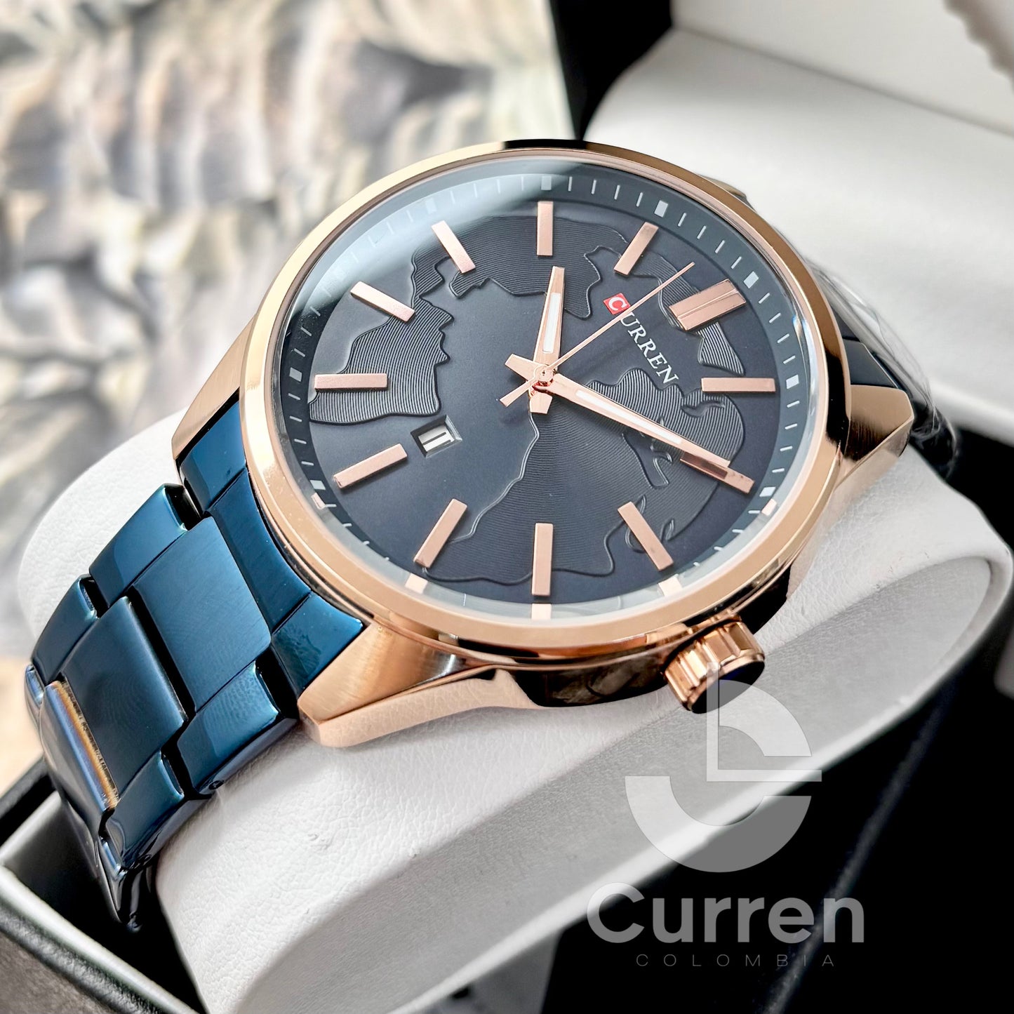 Reloj de Hombre Curren 8366 + Esfero Curren+ Bolsa de Regalo