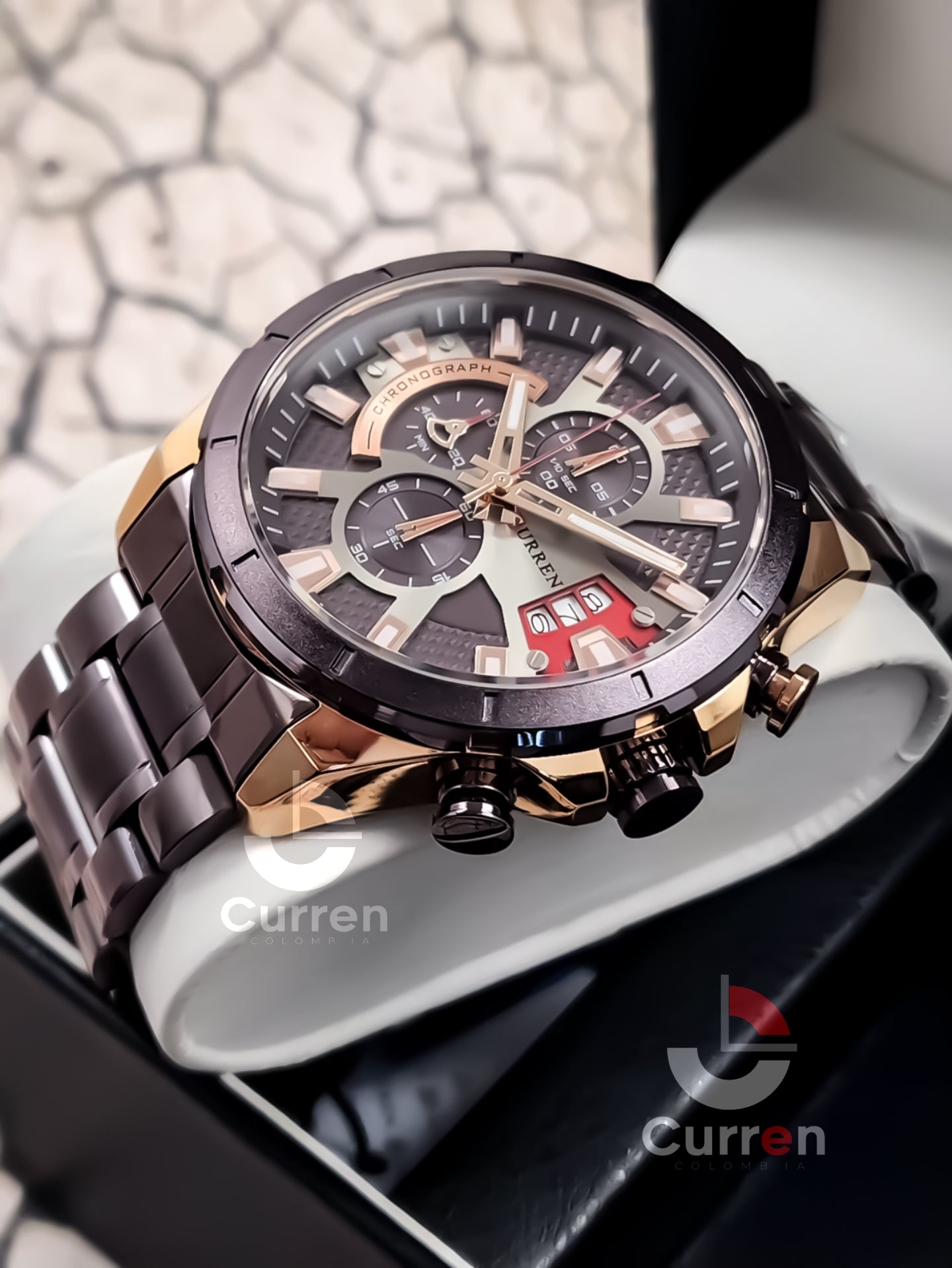 Reloj de Hombre Curren 8401 + Esfero Curren+ Bolsa de Regalo