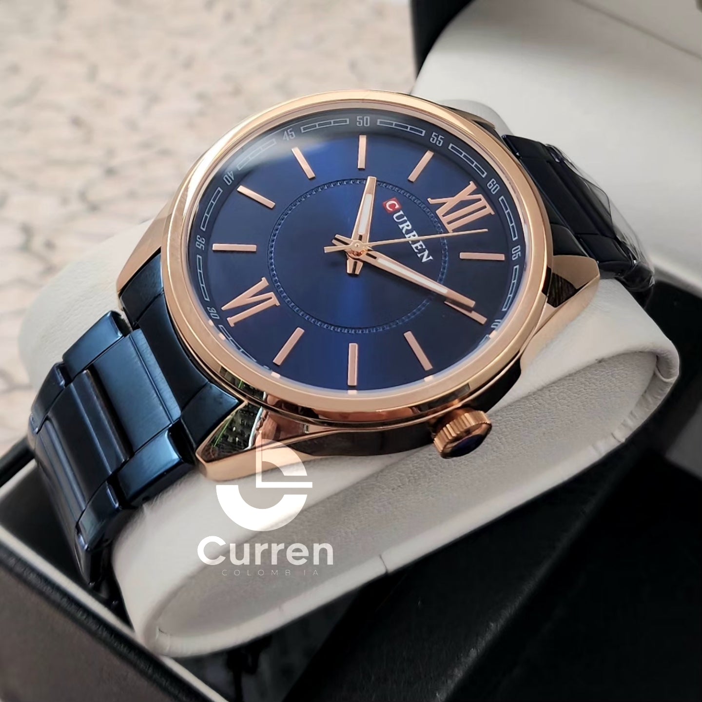 Reloj de Hombre Curren 8423 + Esfero Curren+ Bolsa de Regalo