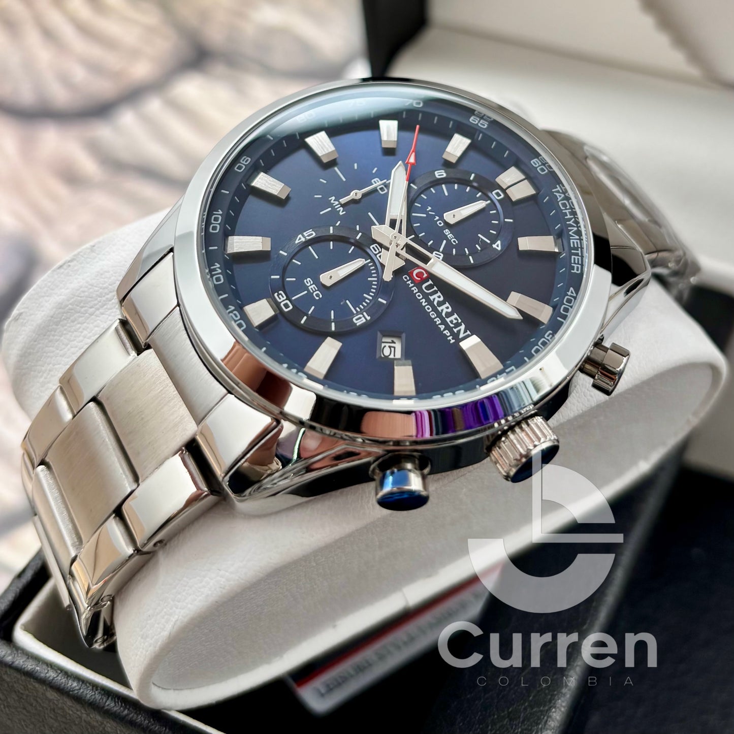 Reloj de Hombre Curren 8445 + Esfero Curren+ Bolsa de Regalo