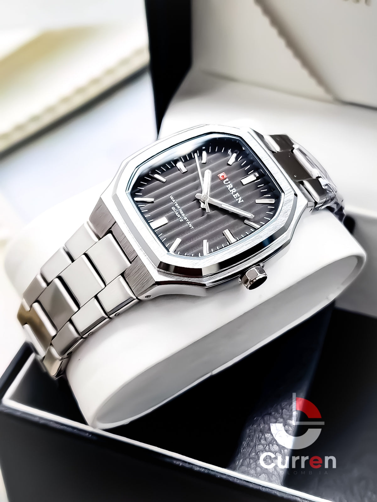 Reloj de Hombre Curren 8458 + Esfero Curren+ Bolsa de Regalo
