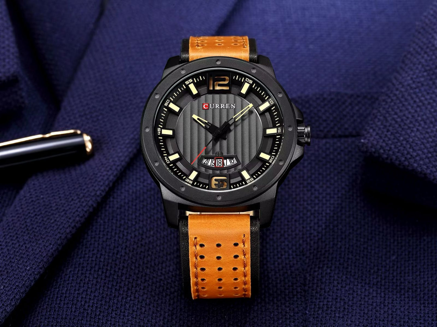 Reloj de Hombre Curren 8293 + Esfero Curren+ Bolsa de Regalo