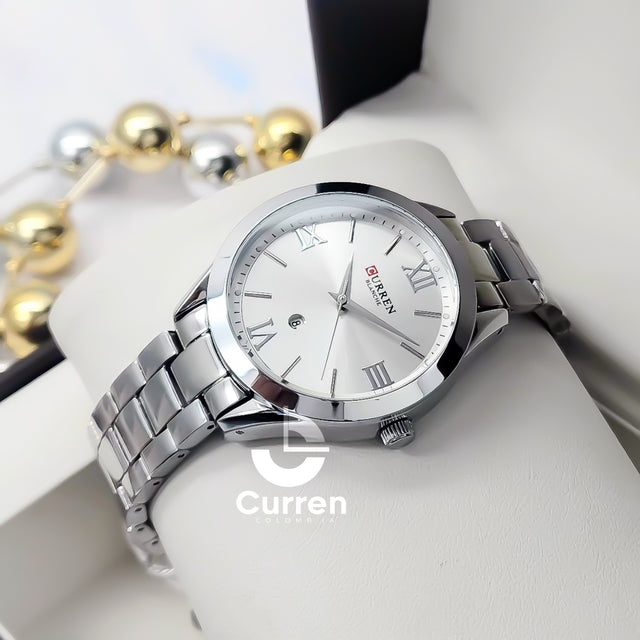 Reloj de Dama Curren 9007 + Esfero Curren+ Bolsa de Regalo