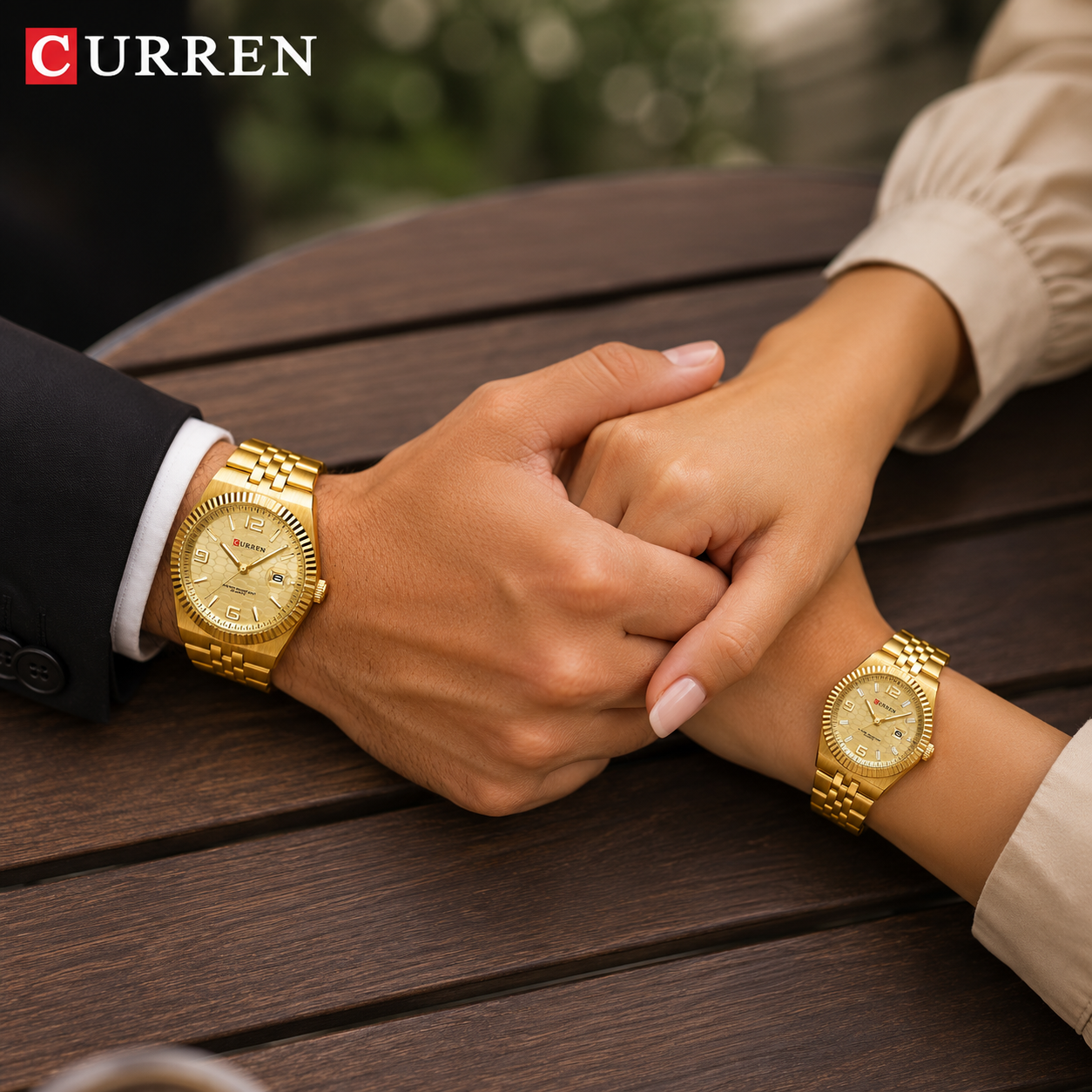 Pareja de Relojes Curren 8498✅