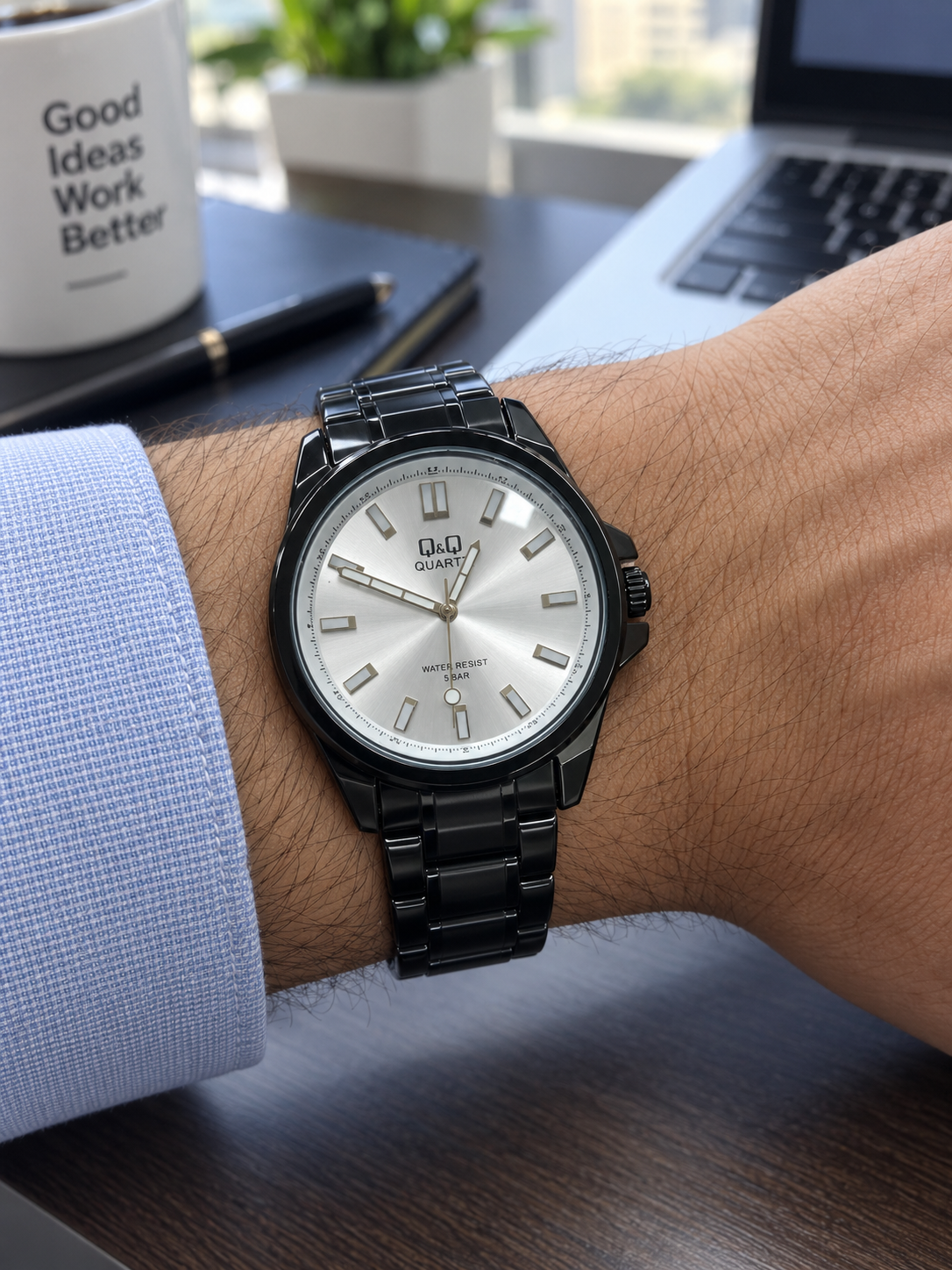 Reloj Para Hombre Q&Q QA96J215Y!