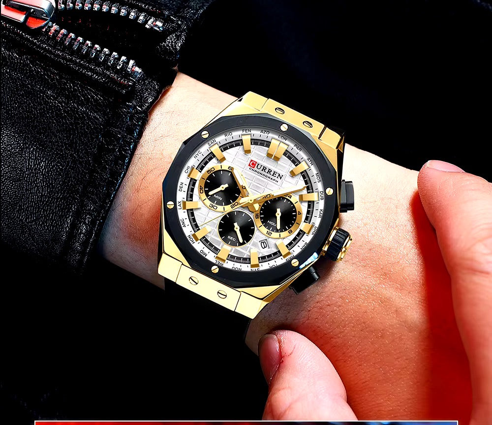 Reloj Curren hombre 8464+ Esfero Curren+ Bolsa de Regalo