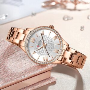 Reloj De Dama Curren9084+ Esfero Curren+ Bolsa de Regalo