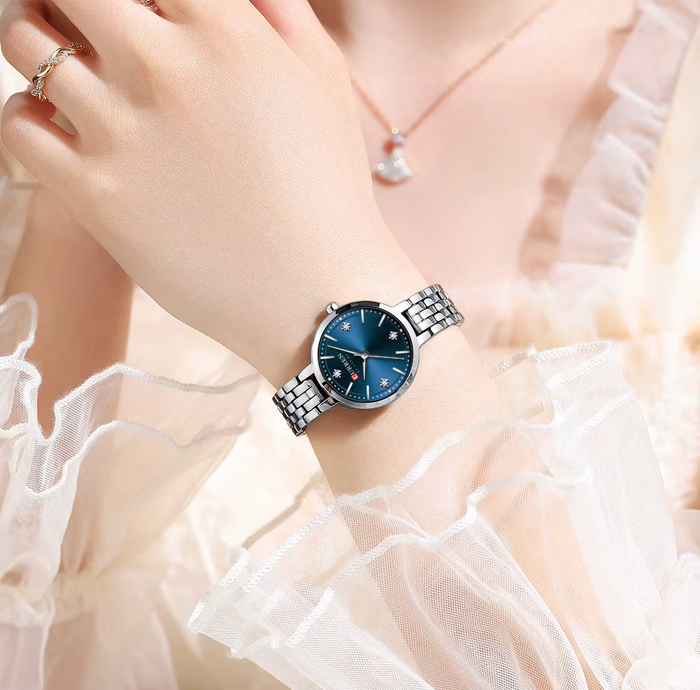 Reloj de Dama Curren 9106+ Esfero Curren+ Bolsa de Regalo
