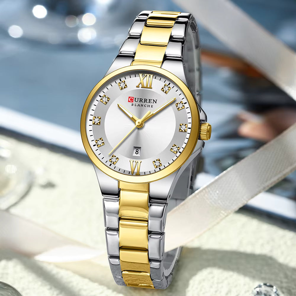 Reloj de Dama Curren 9107 + Esfero Curren+ Bolsa de Regalo