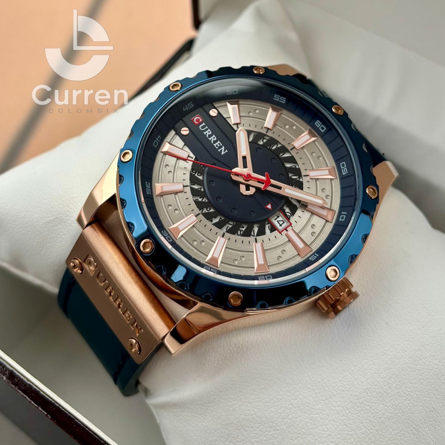 Reloj de Hombre Curren 8374 + Esfero Curren+ Bolsa de Regalo