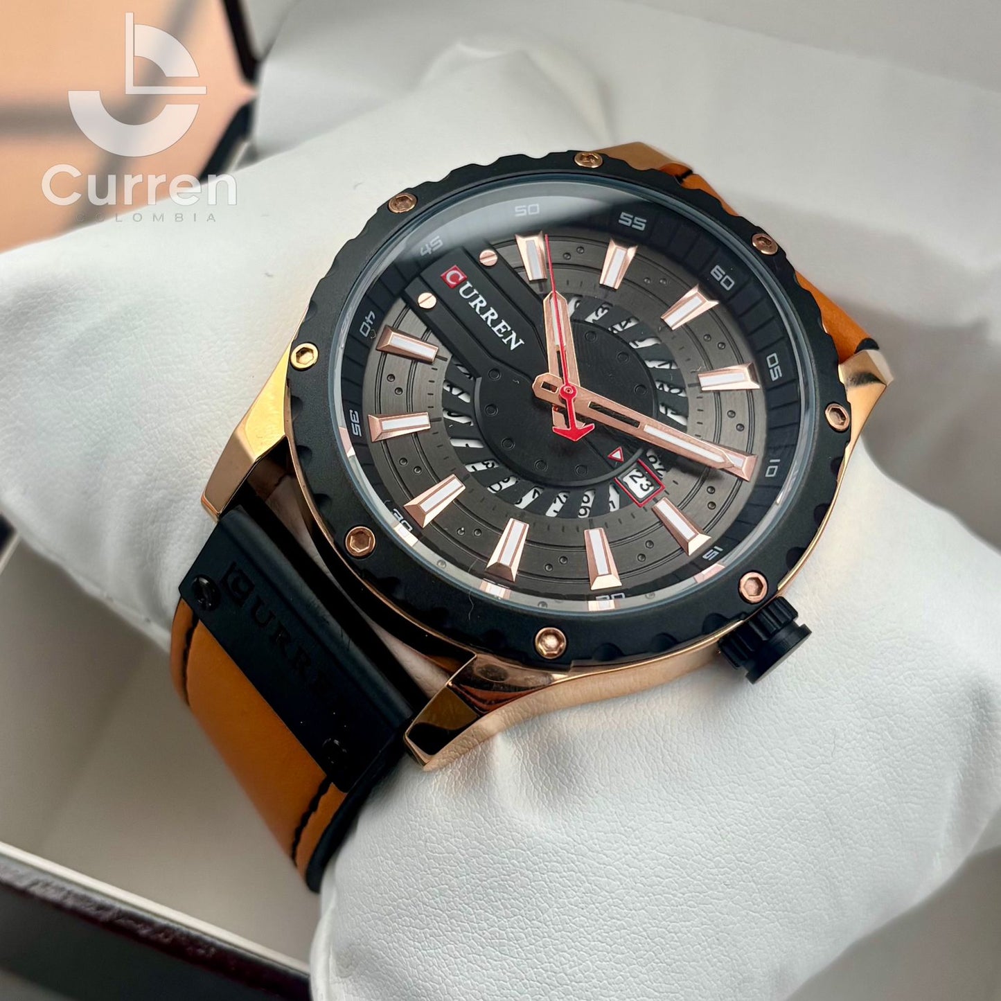 Reloj de Hombre Curren 8374 + Esfero Curren+ Bolsa de Regalo