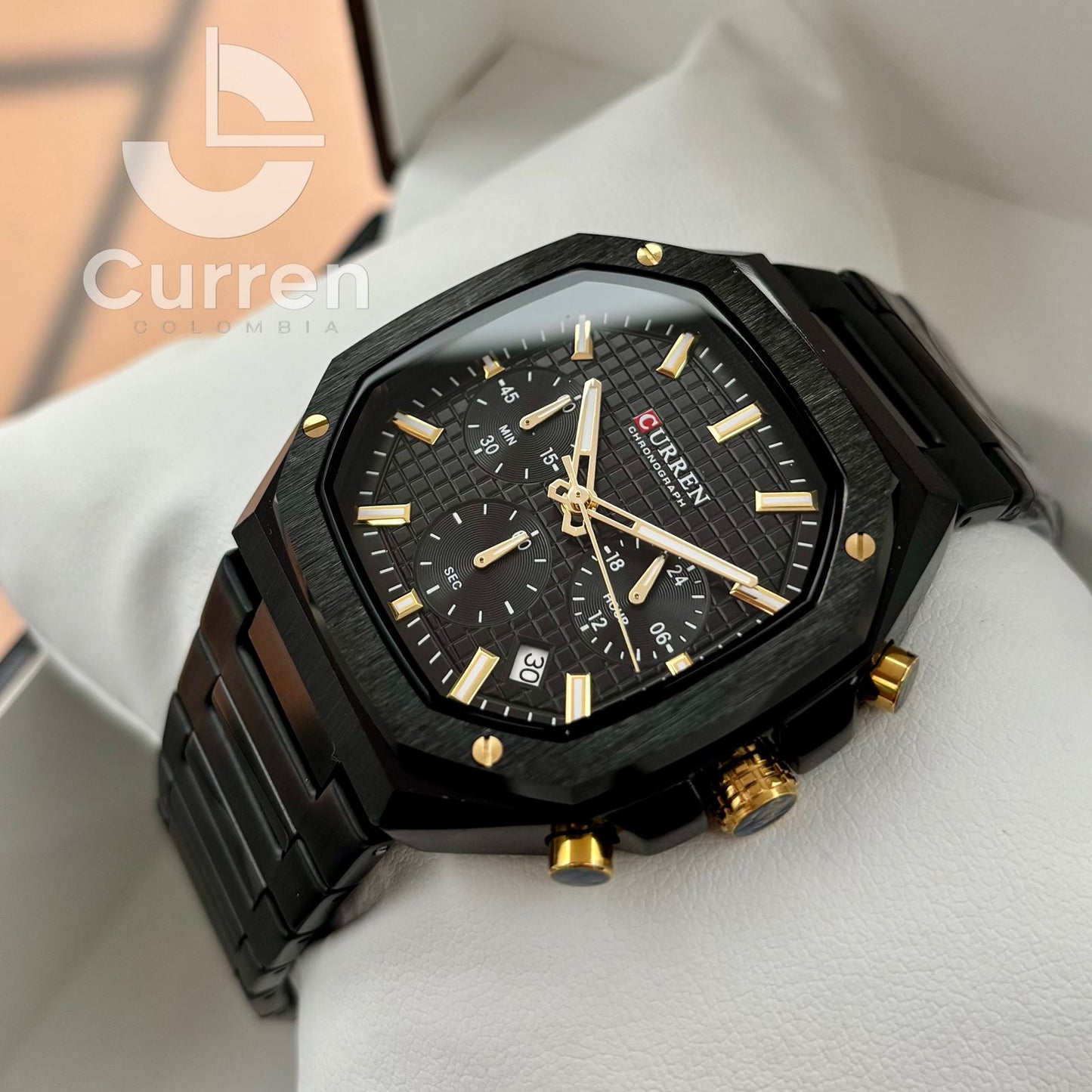 Reloj de Hombre Curren 8459 + Esfero Curren+ Bolsa de Regalo