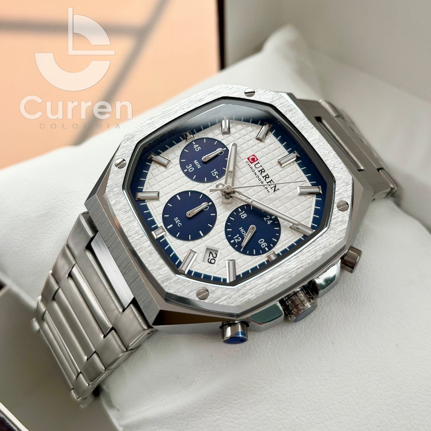 Reloj de Hombre Curren 8459 + Esfero Curren+ Bolsa de Regalo