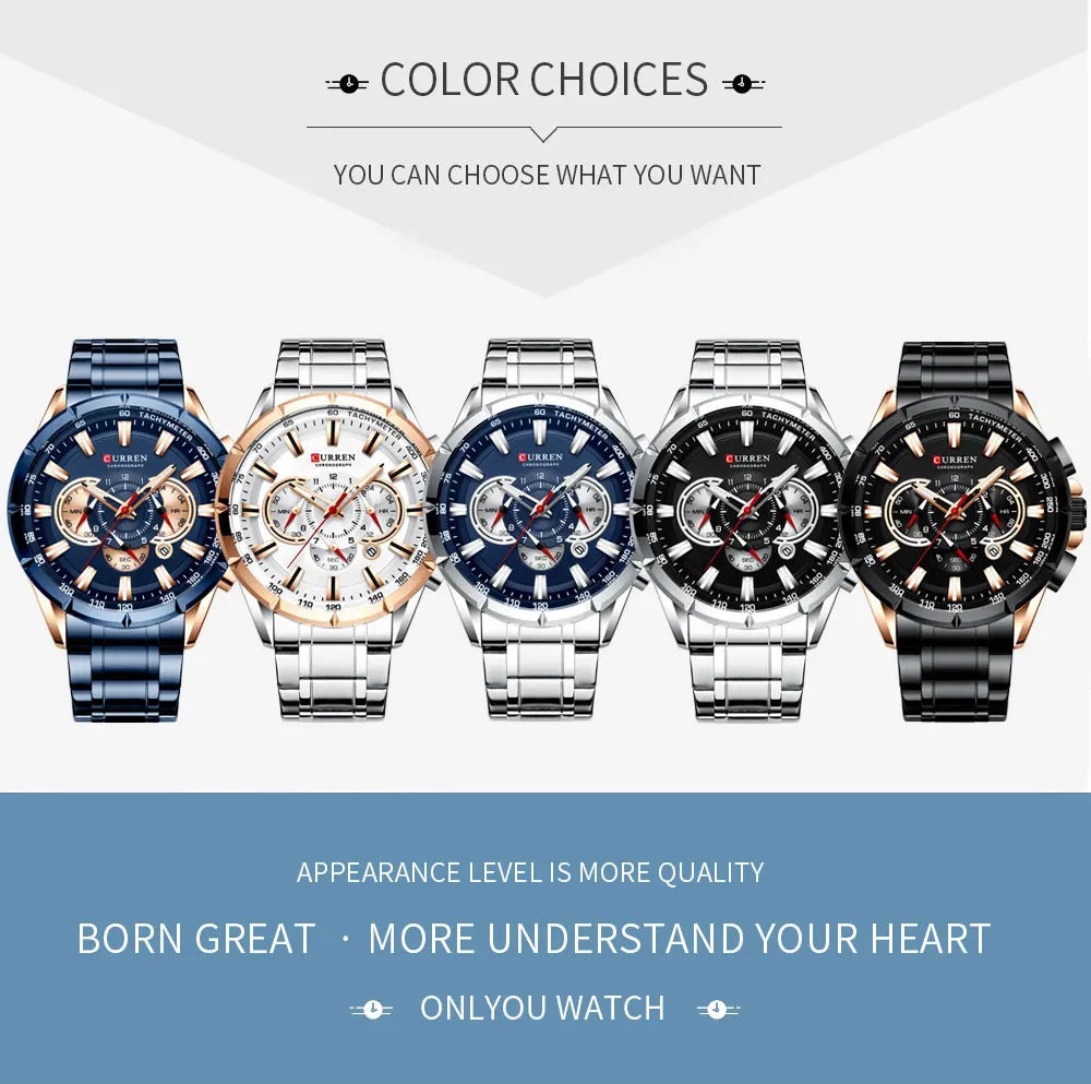 Reloj de Hombre Curren 8363 + Esfero Curren+ Bolsa de Regalo