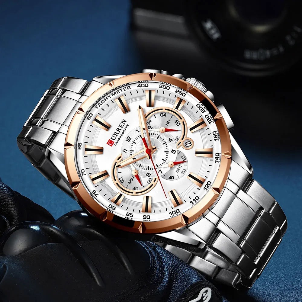 Reloj de Hombre Curren 8363 + Esfero Curren+ Bolsa de Regalo