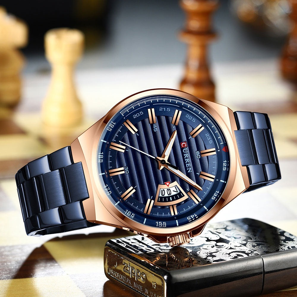 Reloj de Hombre Curren 8375 + Esfero Curren+ Bolsa de Regalo
