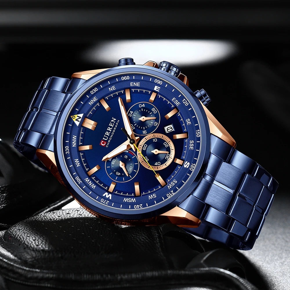 Reloj de Hombre Curren 8399+ Esfero Curren+ Bolsa de Regalo