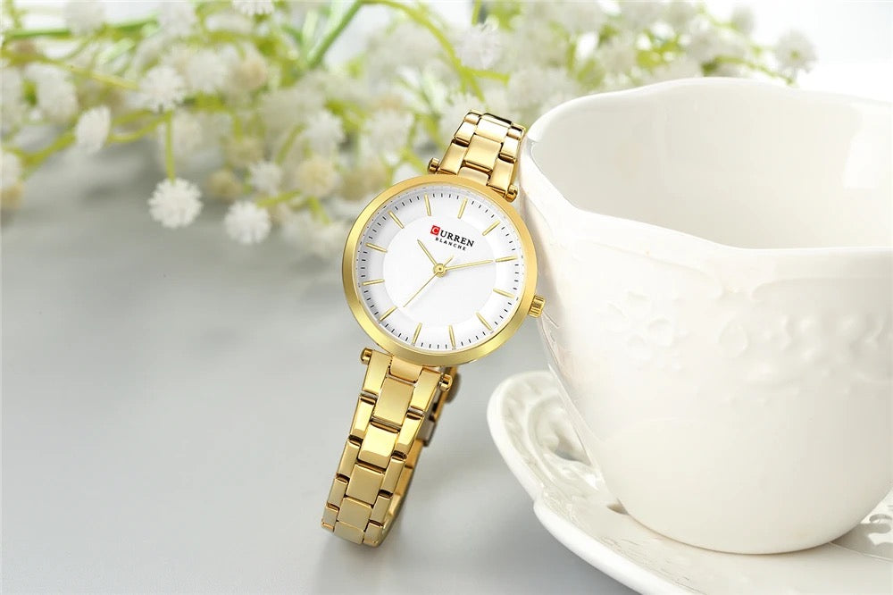 Reloj de Dama Curren 9054 + Esfero Curren+ Bolsa de Regalo