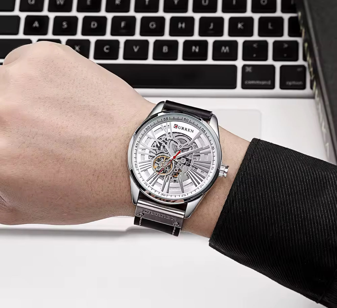 Reloj Automático de Hombre Curren 8299 + Esfero Curren+ Bolsa de Regalo