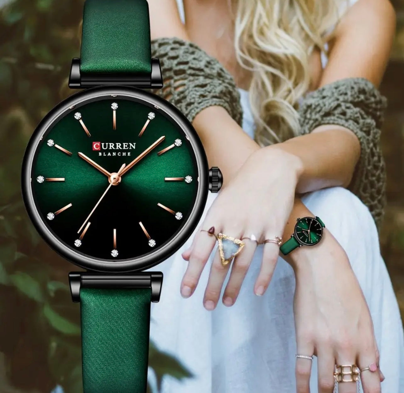 Reloj de Dama Curren 9081+ Esfero Curren+ Bolsa de Regalo