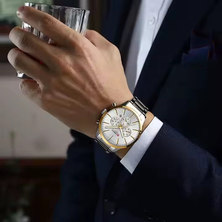 Reloj de Hombre Curren 8435 + Esfero Curren+ Bolsa de Regalo