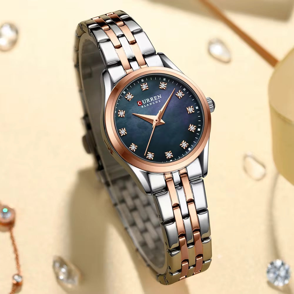 Reloj de Dama Curren 9111 + Esfero Curren+ Bolsa de Regalo