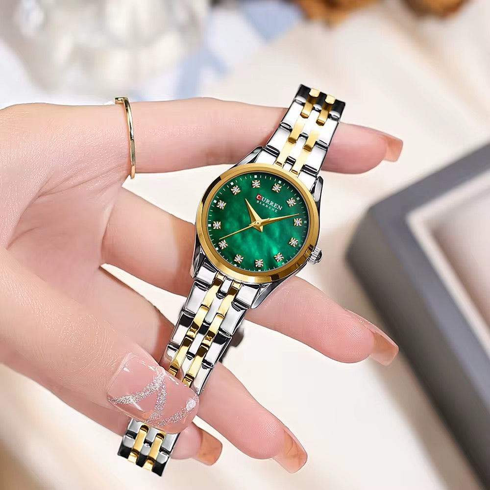 Reloj de Dama Curren 9111 + Esfero Curren+ Bolsa de Regalo