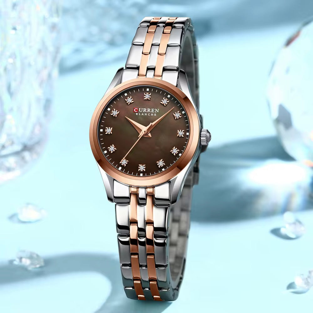 Reloj de Dama Curren 9111 + Esfero Curren+ Bolsa de Regalo