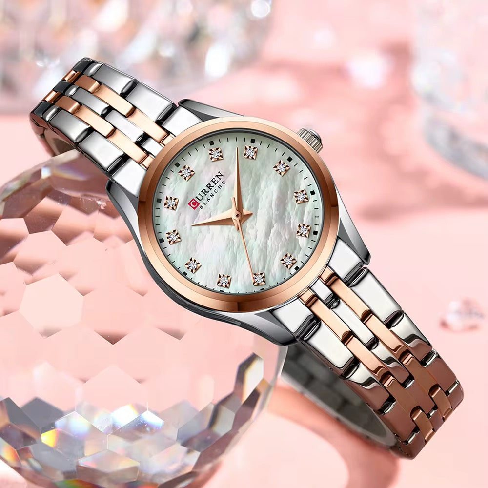 Reloj de Dama Curren 9111 + Esfero Curren+ Bolsa de Regalo