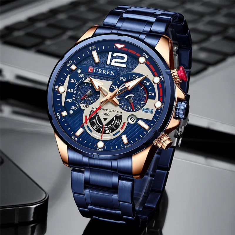Reloj de Hombre Curren 8395+ Esfero Curren+ Bolsa de Regalo