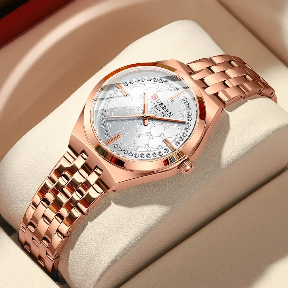Reloj dama Curren 9096+ Esfero Curren+ Bolsa de Regalo
