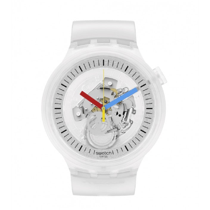 Reloj Swatch Clearly Bold SB01K100 — Diseño Transparente