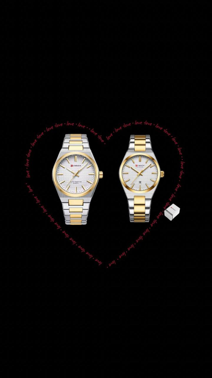 Reloj Parejas Curren 8439 + Esfero Curren+ Bolsa de Regalo