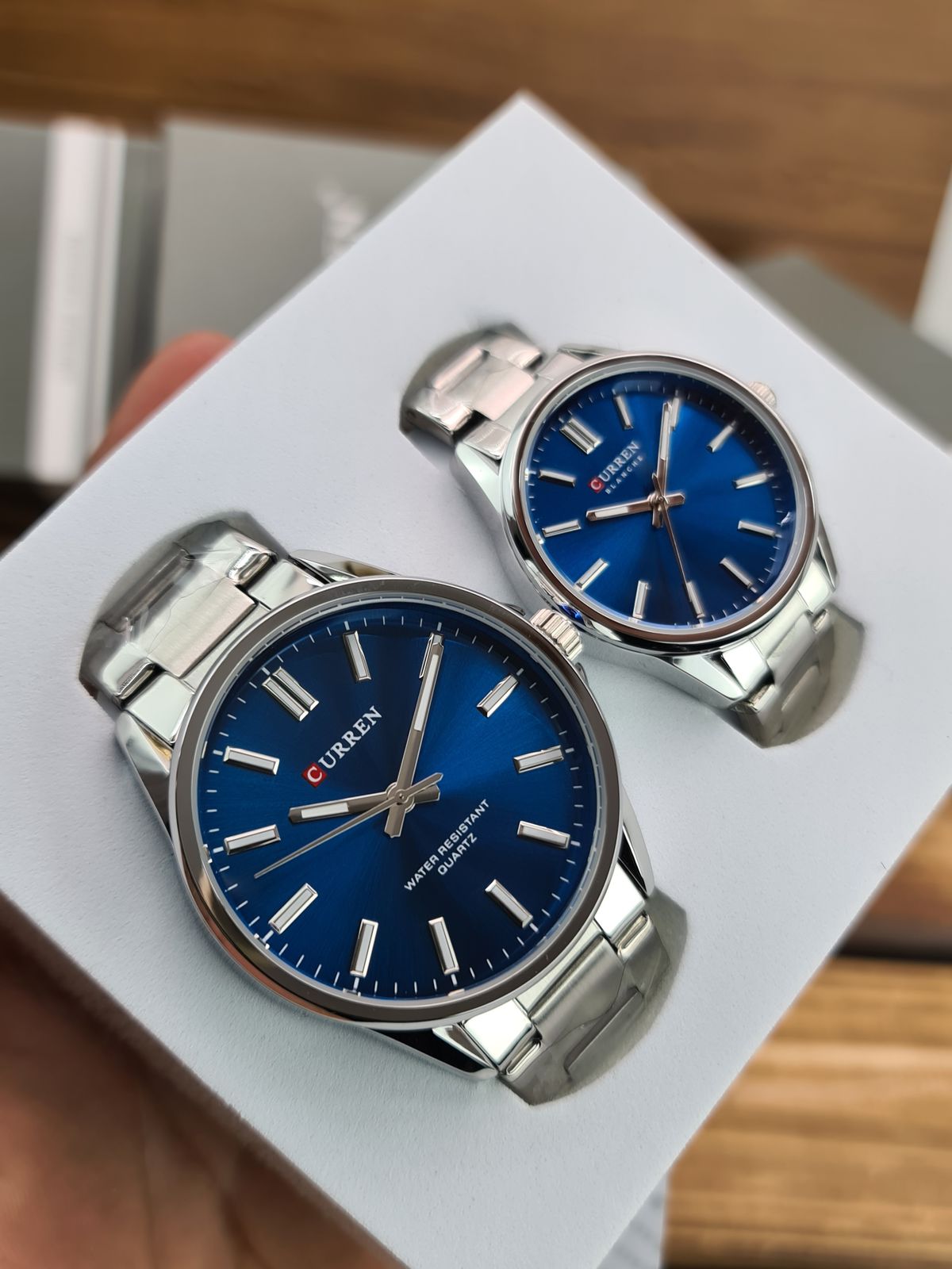 Relojes en Pareja Curren 9090 + Esfero Curren+ Bolsa de Regalo