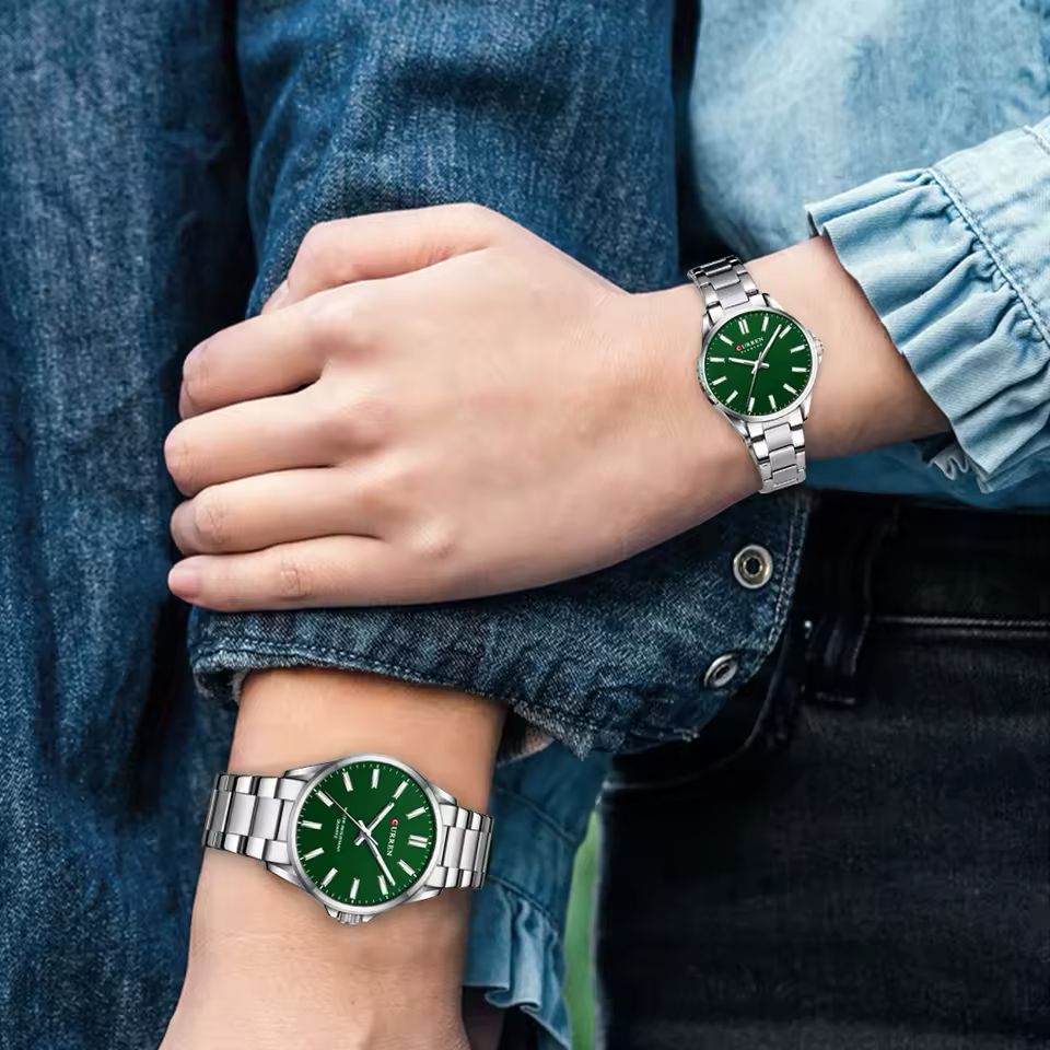 Relojes en Pareja Curren 9090 + Esfero Curren+ Bolsa de Regalo