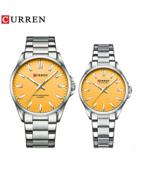 Relojes en Pareja Curren 9090 + Esfero Curren+ Bolsa de Regalo