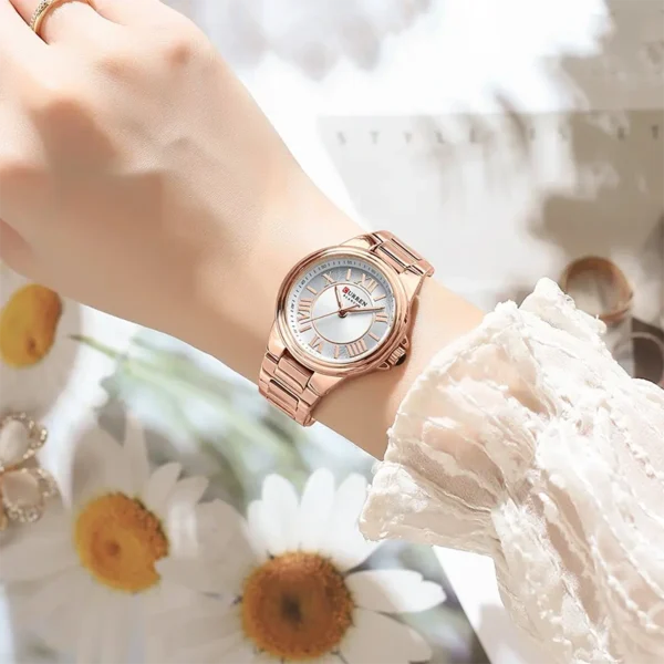 Reloj de Dama Curren 9091 + Esfero Curren+ Bolsa de Regalo