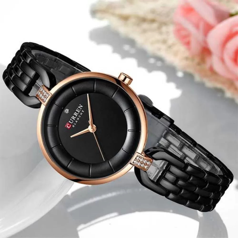 Reloj de Dama Curren 9052 + Esfero Curren+ Bolsa de Regalo