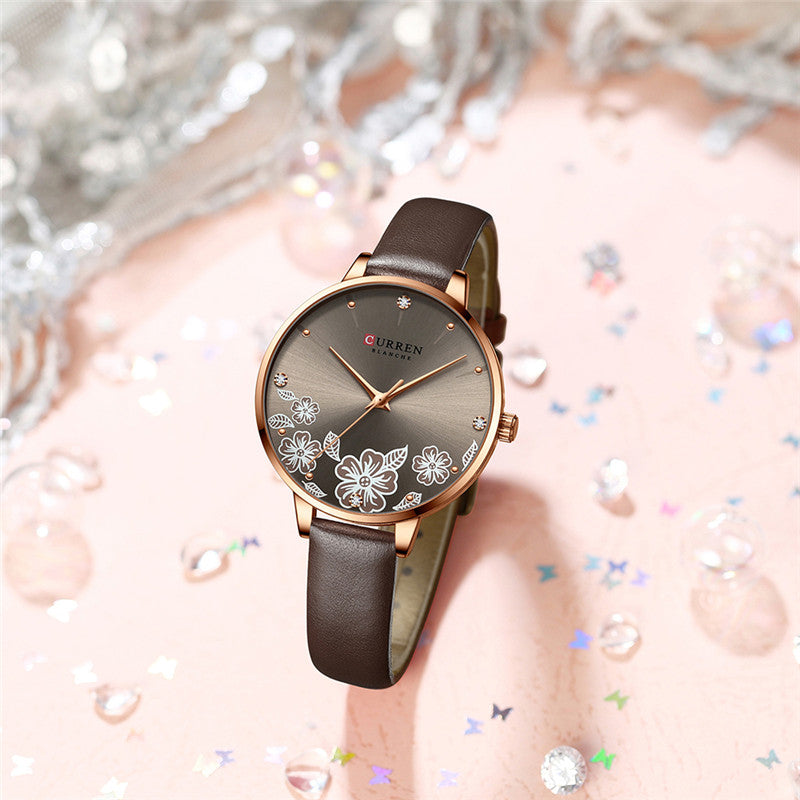 Reloj Curren Dama 9068+ Esfero Curren+ Bolsa de Regalo