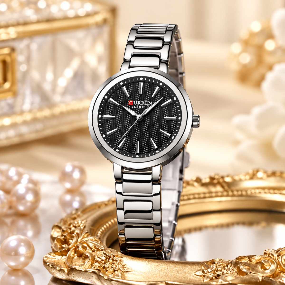 Reloj de Dama Curren 9109 + Esfero Curren+ Bolsa de Regalo!