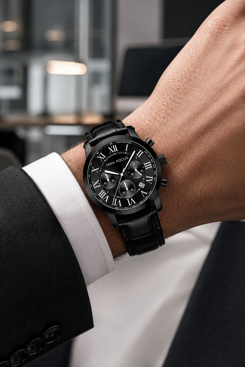 Reloj Mini Focus Caballero Cuero🔥✅